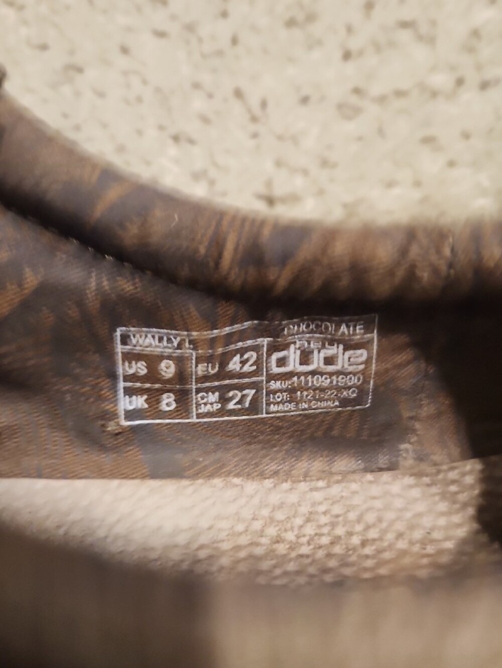 Hey Dude Men's Slip-On Canvas Loafers in Taupe - Picture 4 of 4